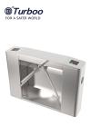304 Stainless Steel Vertical Tripod Turnstile With RFID Card / Finger