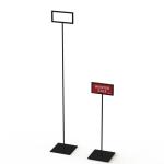 Powder Coated Metal Sign Display Stand With Advertisement Board