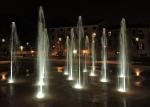 Dry Floor Water Fountains Dancing Musical Fountain With LED Lights On Ground