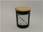 Home decor candle; black scented glass candle,luxury candle, unique candle