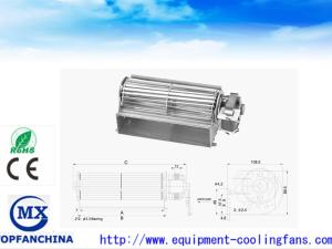 Quality 65Mm X 120mm Elevator Cross Flow Fans , AC Equipment Cross Flow Blowers wholesale