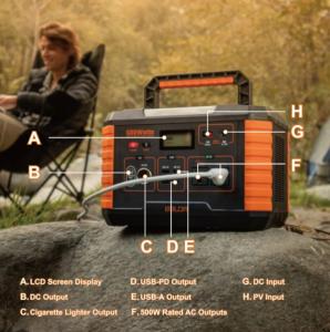 Quality 500W Portable Solar Generator Power Station Rechargeable Battery For Outdoors Camping wholesale
