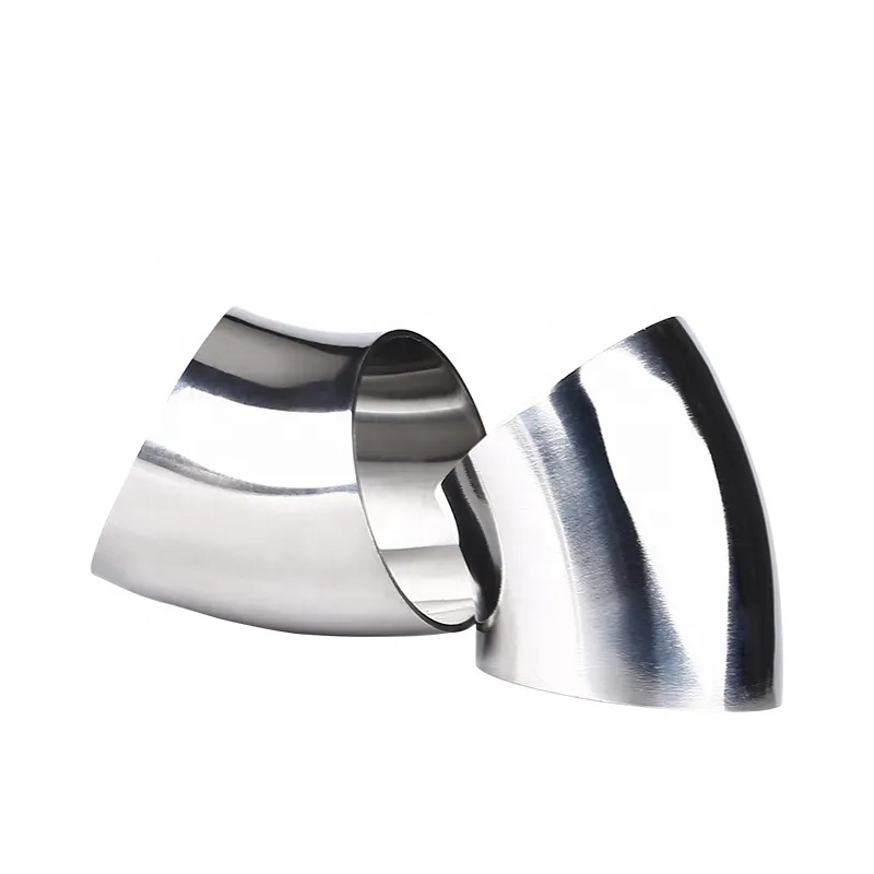 Sanitary Welding Connection Forged SS304 316L 45 Degree Elbow for Oil Water Gas Milk