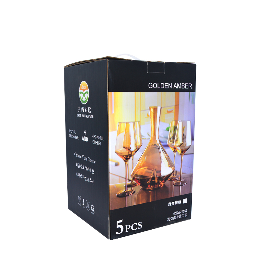 Hand Blown Crystal Wine Glass Set