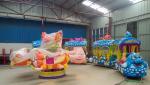 14 Seats Funfair Kiddie Train Ride With Gorgeous LED Lights And Exciting Music