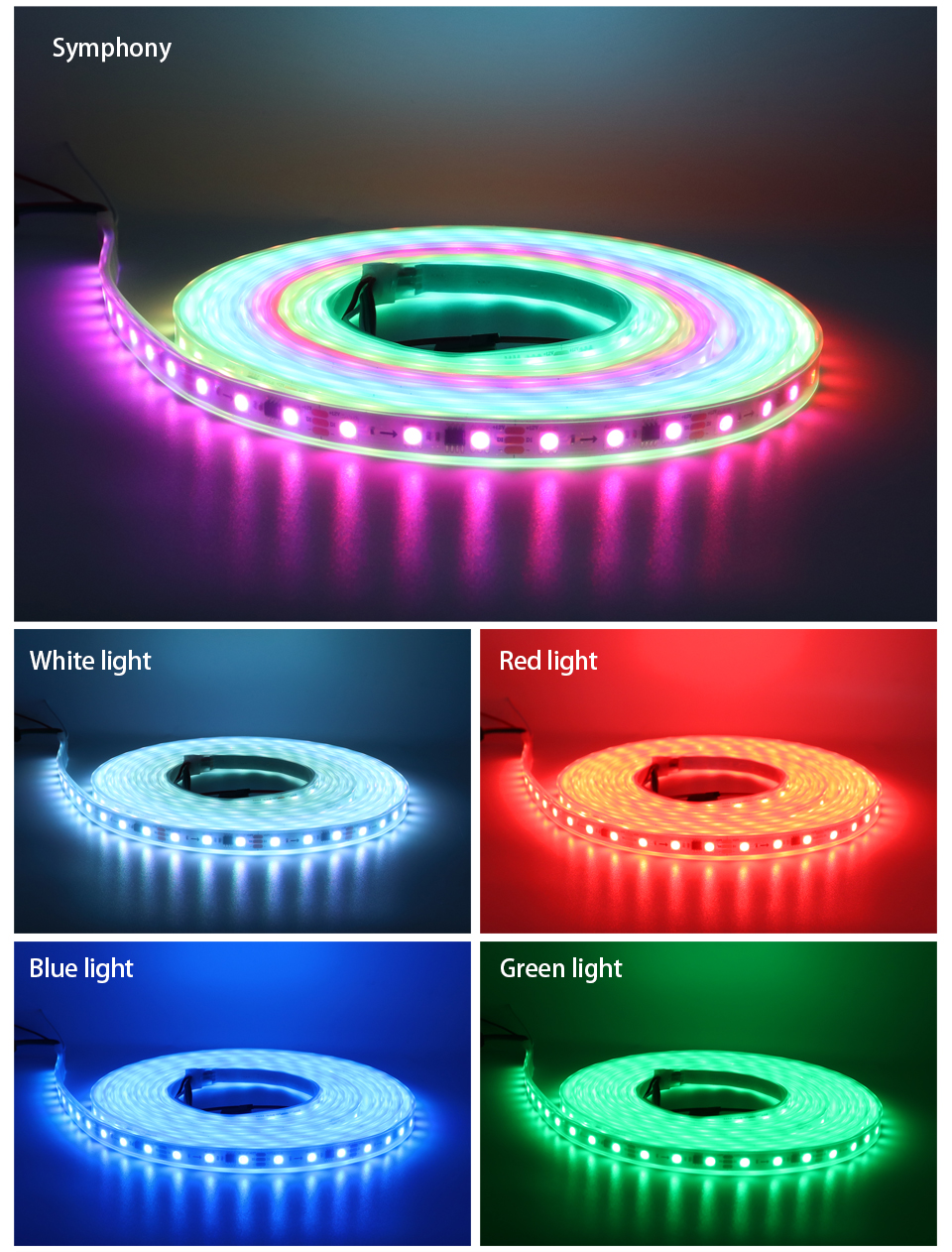 Pixel Magic Color LED Strip Lights DC12V Waterproof IP67 For Outdoor