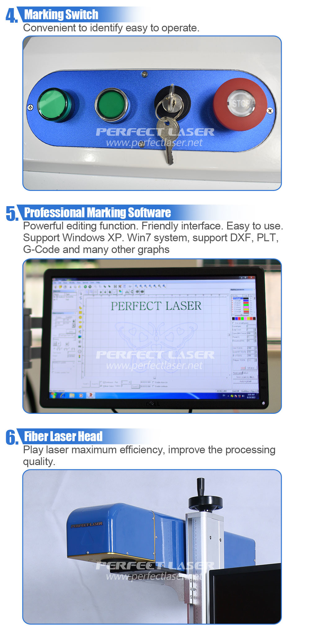 Stainless Steel Fiber Laser Engraver Air Cooled For Sanitary Ware / Tool Accessories