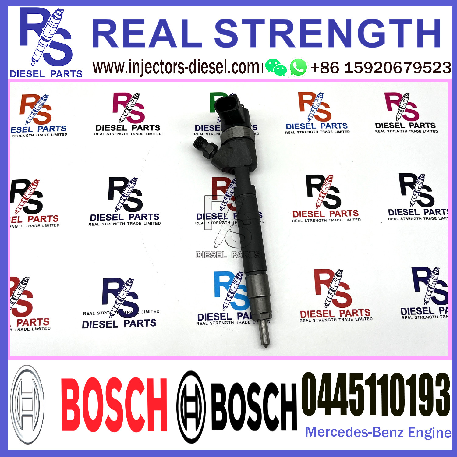 Diesel Fuel Common Rail Injector 0445110193 A6480700387 A648070038780 For Mercedes-Benz 280CDi/320CDi Engine