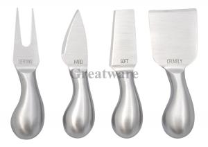 Quality 4-Piece Stainless Steel Cheese Knife Set in Gift Box wholesale