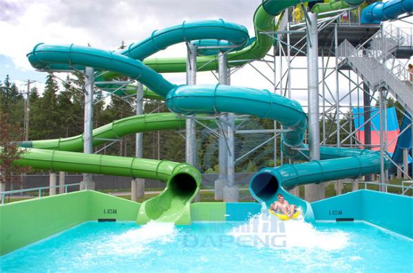 Cheap Water Park Inner Tube Water Slide Fiberglass Enclosed Spiral Water Slides for sale