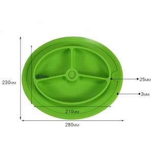 Quality high quality EXW price custom logo design durable placemat kitchen silicone suction plate for baby wholesale