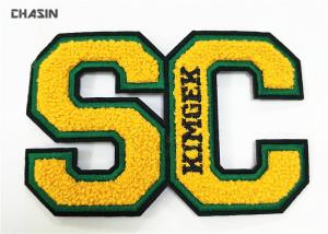 Quality Double Felt Chenille Embroidery Patches Smooth Laser Cut Border wholesale