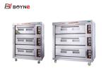 Three Decks Commercial Gas Bread Ovens , Economic Gas Power Commercial Bread