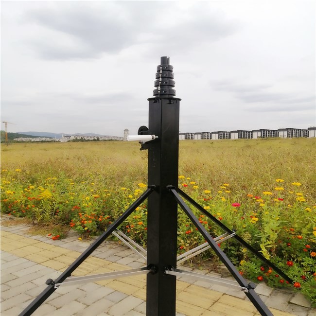 Portable Winch Up Aluminum Telescoping Antenna Tripod Mast