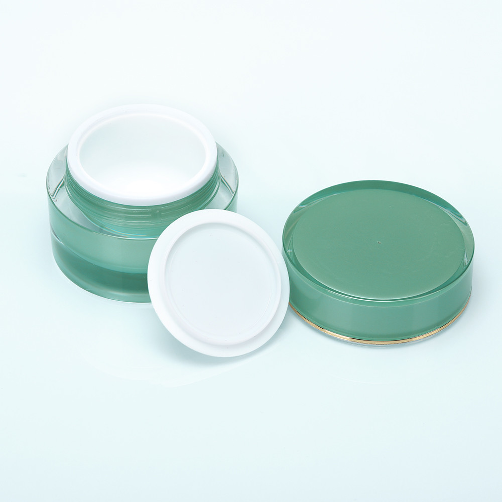 Luxury Acrylic Skincare Double Wall Face Cream Empty Plastic Jars With Lids