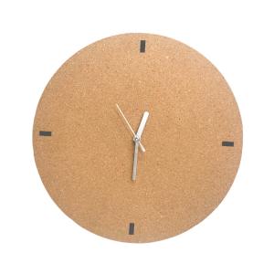 Quality Round Simple Cork Wall Clock Silent Quartz Movement Battery Operated 12&quot; wholesale