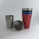 18/8 Grade Stainless Steel Insulated Bottle Red Golden Beer Mug 16oz 450ml