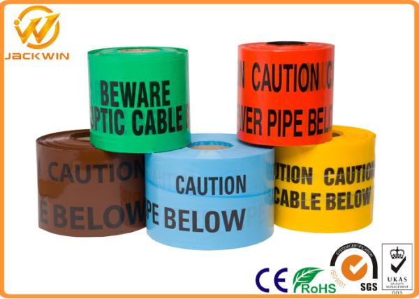 Reflective Danger Barricade Tape for Construction Site / Underground Detectable