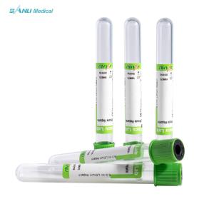 Quality Disposable Glass Lithium Heparin Green Tube For Blood Collection wholesale