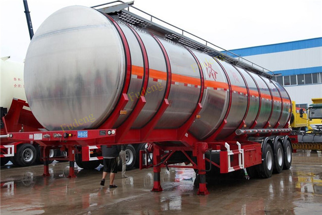 36000 Liters Petrol Tanker Trailers 3 cabins for fuel transportation