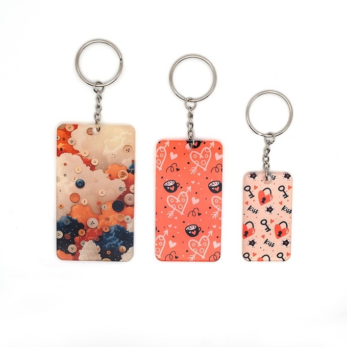 DIY Personalized Sublimation Blank Acrylic Keychains For Sublimation Photos Printing