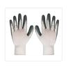 Buy cheap Laboratory White Polyester Grey Nitrile Dipped Liquids Resistant Work Gloves from wholesalers