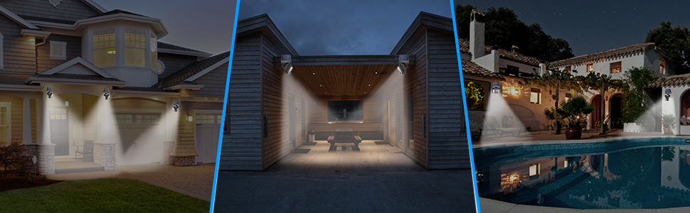 Wireless outdoor solar motion sensor light