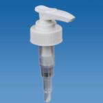White Plastic Shampoo Bottle Lotion Pump Replacement With RIbbed Neck UKCM-02A