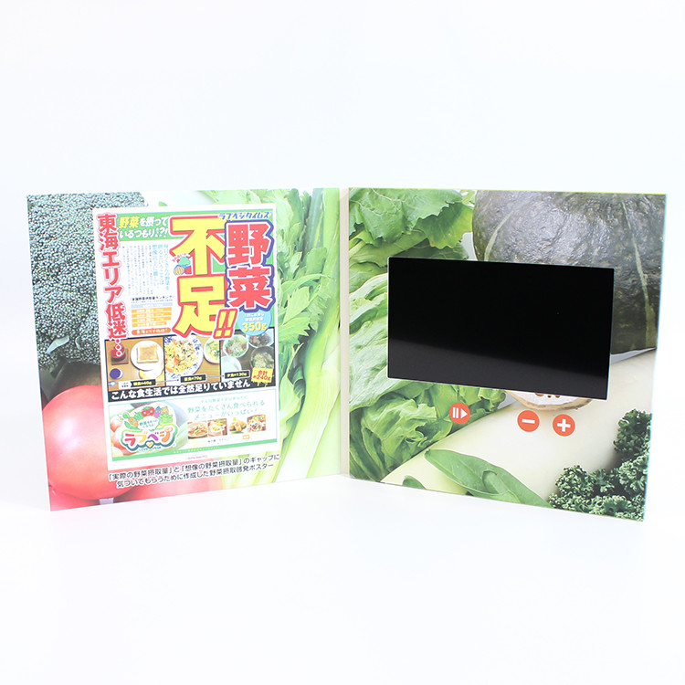 Custom Digital Lcd Video Business Cards IPS Full Angle Screen Video In Folder