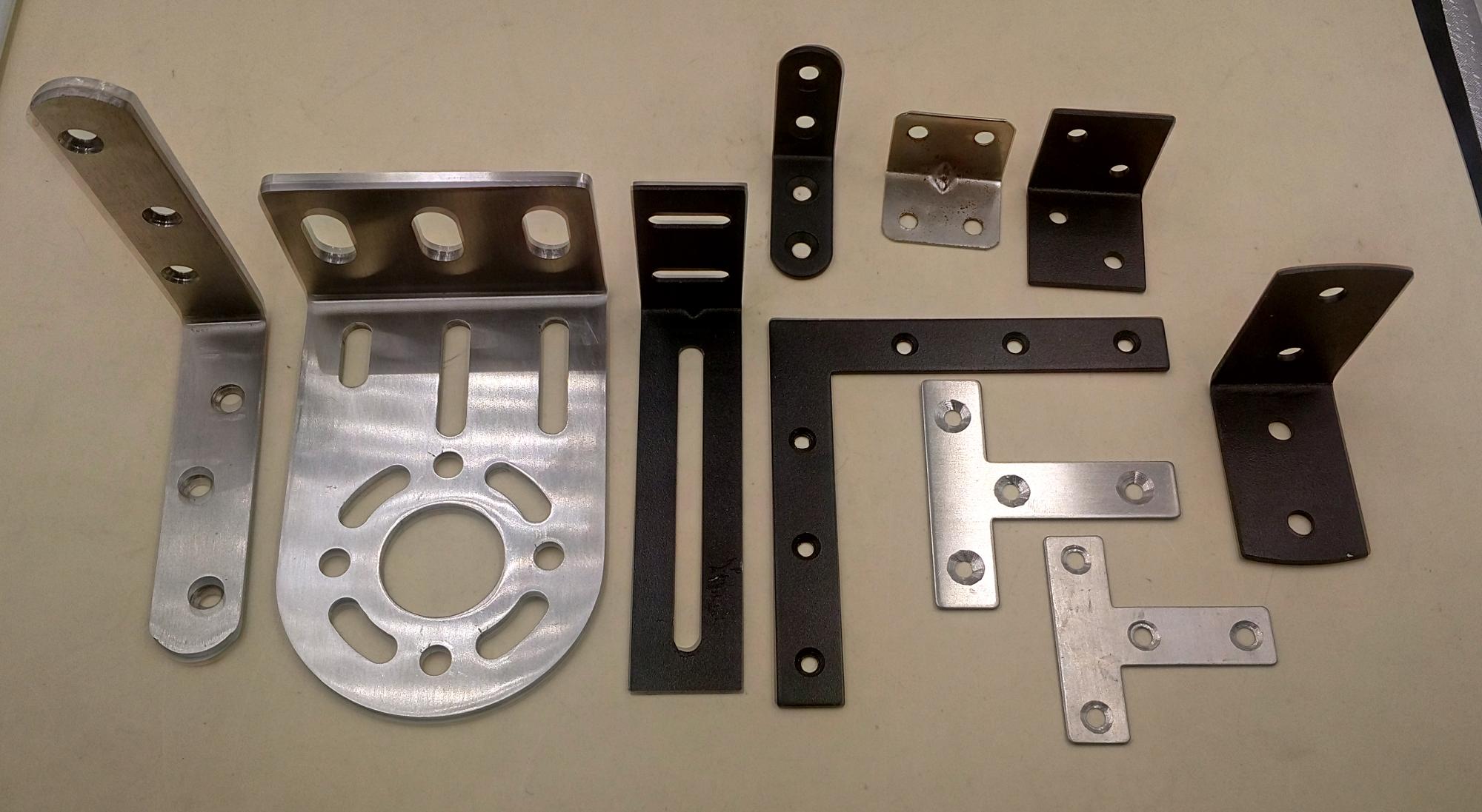 Yellow Stainless Steel Metal Flat Corner Braces Mending Plates Angle T L Bracket