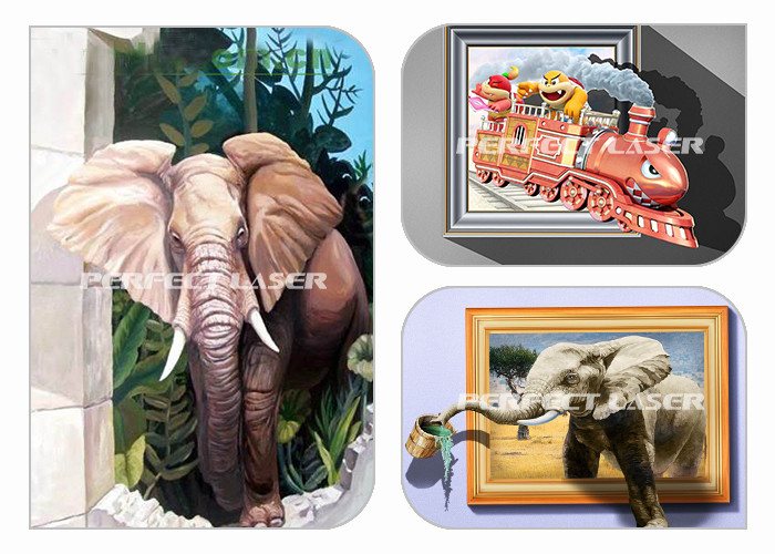 3D Large Format Wall Decal Printer Vertical Glass Wall Painting Machine