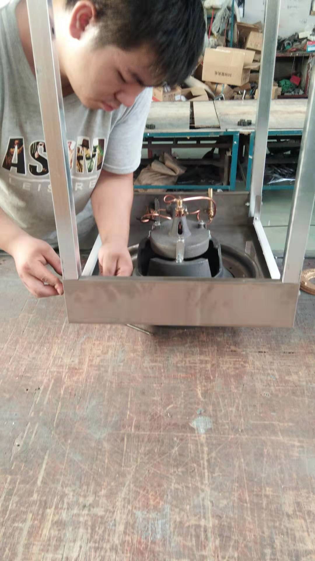 stainless steel stoven worked by nature gas matierals stainless steel 201,size:450mmx550mmx720mm