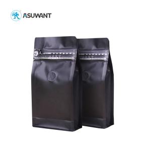 Quality Plastic MOPP Block Bottom Zipper Coffee Bag Gravure Printing wholesale