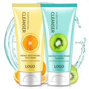 Quality Orange / Kiwi Natural Face Cleanser , Organic Face Wash With Exotic Fruit Components wholesale