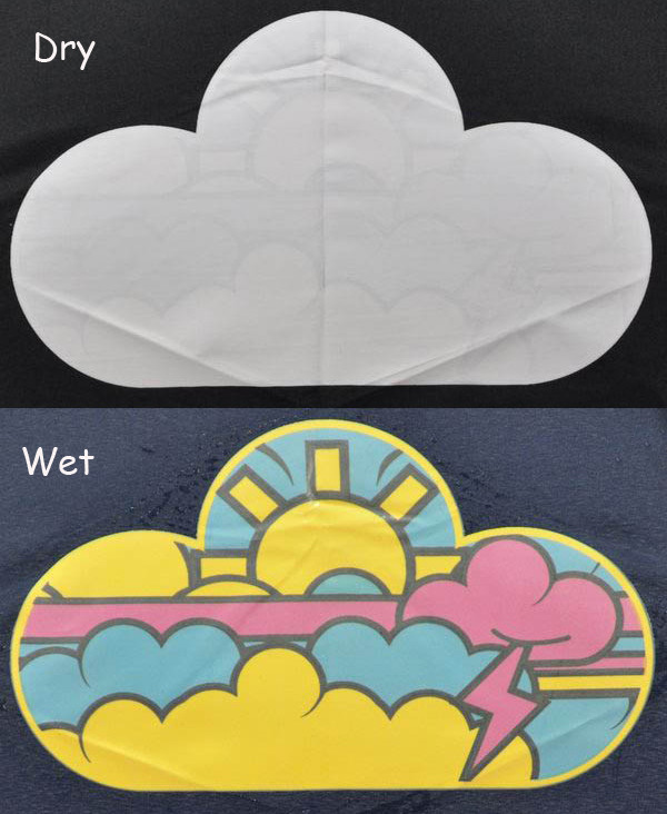 Cute Cloud Printing Windproof Fully Automatic Umbrella