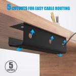 Custom Carbon Steel Powder Coating Metal Bracket Under Desk Cable Management