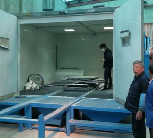 Quality Small Shot Blasting Booth No Foundation Pit , Shot Blasting Room For Light Duty Job wholesale