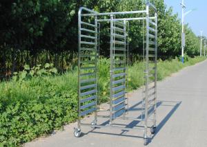 Quality 1mm SGS 201 Grade Stainless Steel Rack Trolley With Wheel wholesale