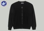 Winter Mens Full Zip Cardigan Sweater , Mens Long Knit Cardigan Anti - Pilling