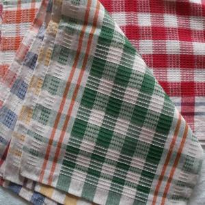 Quality 6 Colors Jacquard Cotton Tea Towels 42 * 64cm 300 - 500 GSM For Dish Cloth wholesale