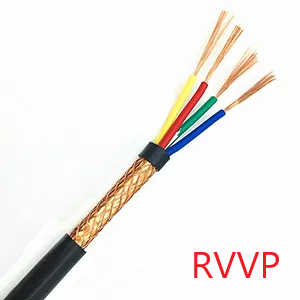 RVV 2 3 4 5 6 7 8 Cores Copper Conductor PVC Insulation Electric Black Soft Sheathed Wire