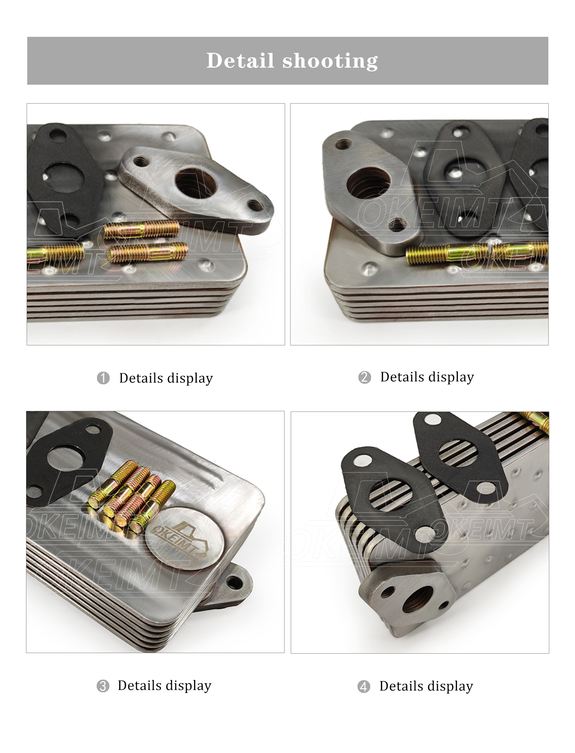 OKEIMT 600-651-1570 Engine Oil Cooler Core for Komatsu PC60-6 PC120-3