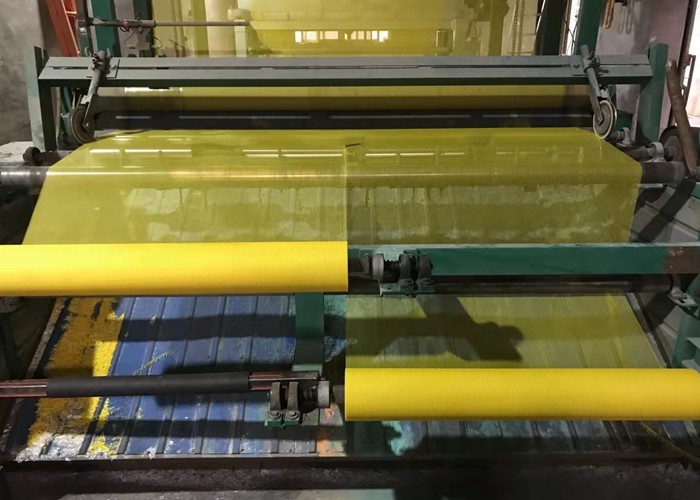 Yellow 5x5mm 110 Gram Woven Fiber Wire Mesh 0.914m Width