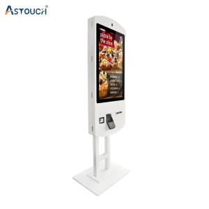 China 32 Inch pCAP touch Self Service Restaurant Kiosk With Cash Register Software on sale