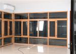 Yellow Brown Aluminium Frame Glass Window And Doors Air Proof Flush Design