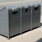 Customized Stainless Steel 45L Triple Compartment Trash Can