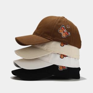 Quality New Fashion Butterfly Pattern Curved Brim Baseball Cap For Outdoor wholesale
