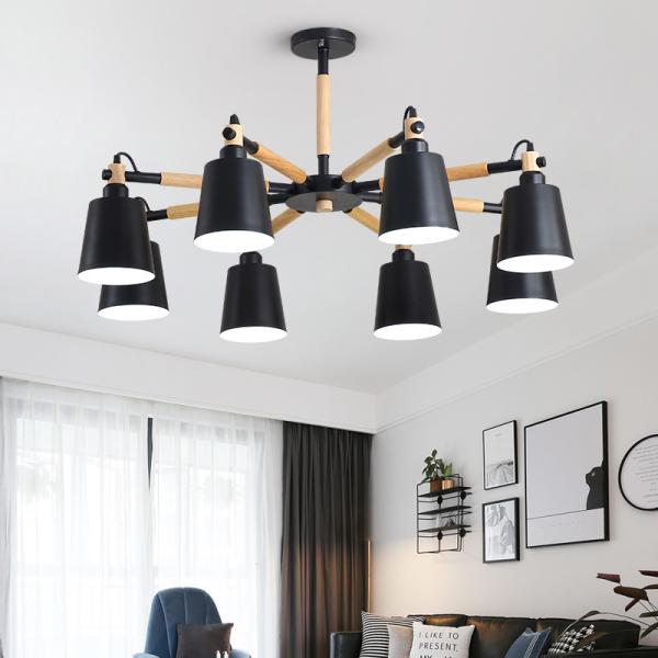 LED Wooden Chandelier For Living room Bedroom restaurant Bar vintage ceiling