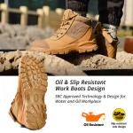American ANSI Mens Leather Work Boots HRO 300 Heat Resistant Rubber Sole