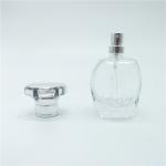 Cosmetics Packaging Refillable Cosmetic Glass Bottles 50 Ml Fully Transparent